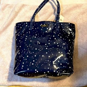 NWT- Kate Spade Bon Shopper tote navy with stars